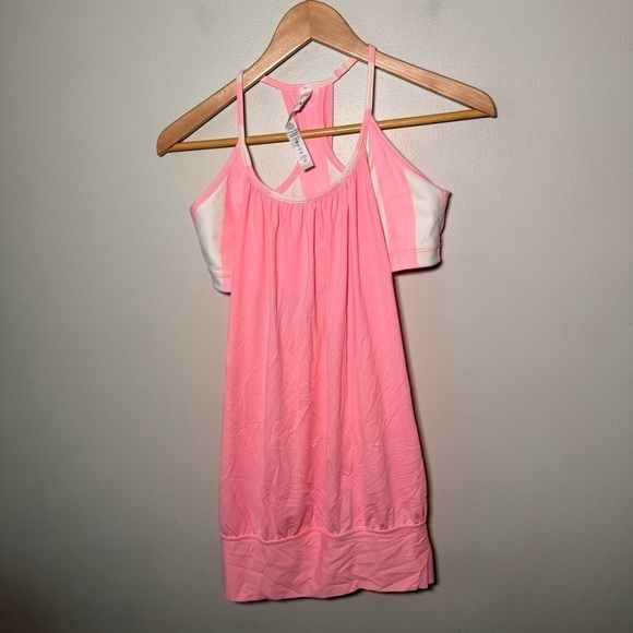 Lululemon pink built in sports bra tank top 8 - Picture 2 of 6